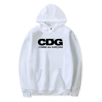 Sweat à capuche blanc CDG Comme des Garçons – hoodie minimaliste et élégant pour hommes et femmes