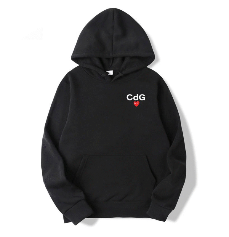Sweat à capuche CDG Play Heart NEW X imprimé – hoodie unisexe avec logo cœur emblématique de Comme des Garçons